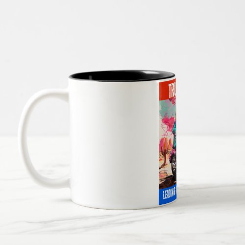 TRUMP 2024 LEADING AMERICA FORWARD Two_Tone COFFEE MUG