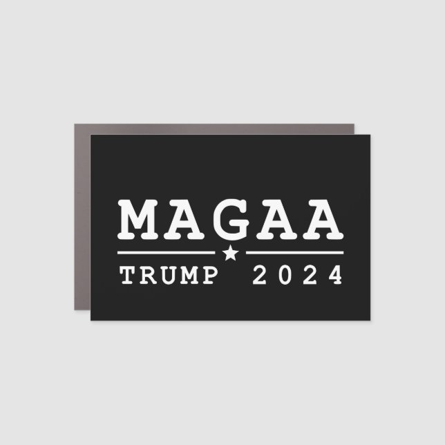 TRUMP 2024 MAGA Again Car Magnet (Front)