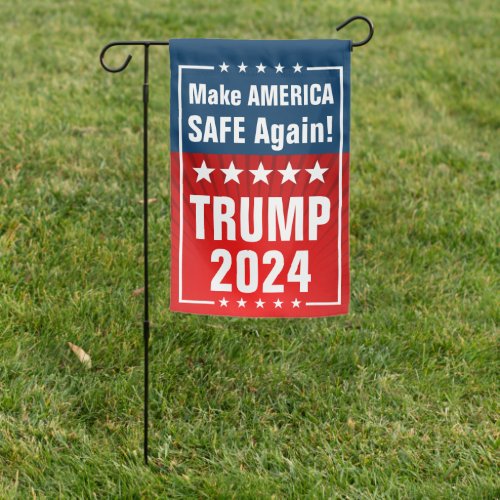Trump 2024 Make America SAFE Again Garden Flag