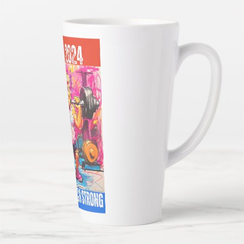 TRUMP 2024 MAKE AMERICA STRONG LATTE MUG