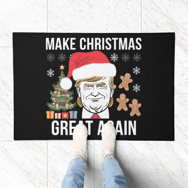 Trump 2024 Make Christmas Great Again Election Doormat (Indoor)