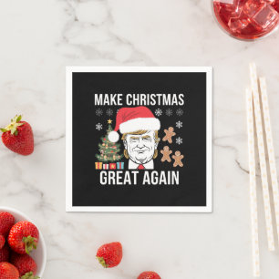 Trump 2024 Make Christmas Great Again Election Napkins