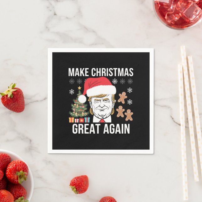Trump 2024 Make Christmas Great Again Election Napkins (Insitu)