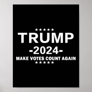 Trump 2024 Make Vote Count Again The Us Election D Poster