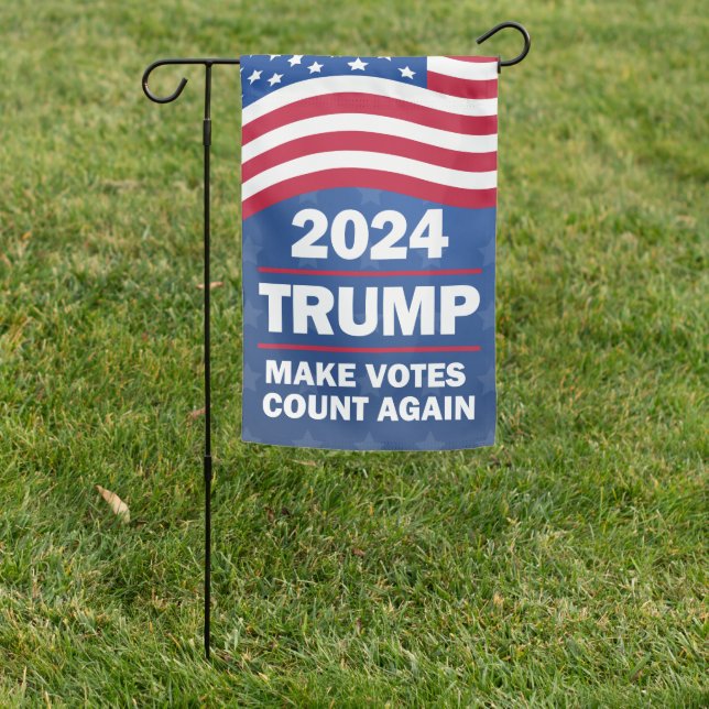 Trump 2024 Make Votes count Again Garden Flag (In SItu)