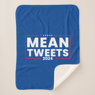Trump 2024 Mean Tweets Election Sherpa Blanket
