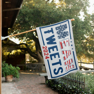 Trump 2024 Mean Tweets House Flag