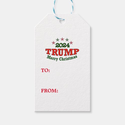 Trump 2024 Merry Christmas Gift Tags
