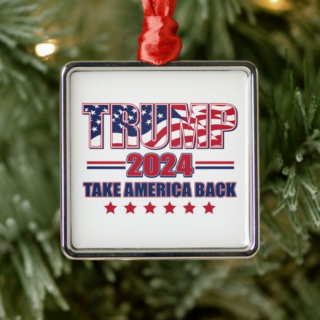 Trump 2024 metal ornament (Tree)