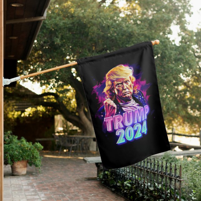 Trump 2024 - miami vice house flag (In SItu)