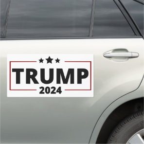Trump 2024 | Modern Black and Red Logo Car Magnet