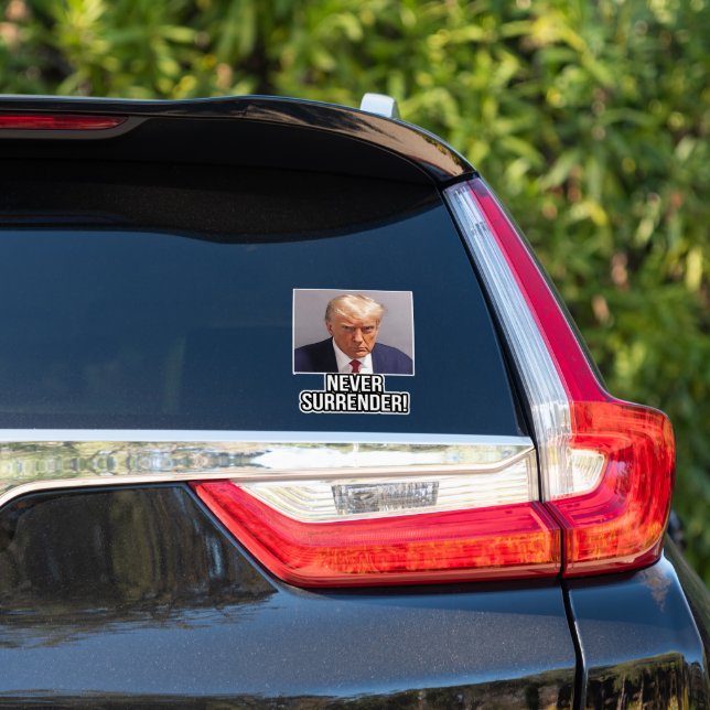 Trump 2024 Mug Shot Window Decal Bumper Sticker (Car Side)