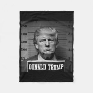 Trump 2024 Mugshot Trump Mug Shot President Fleece Blanket