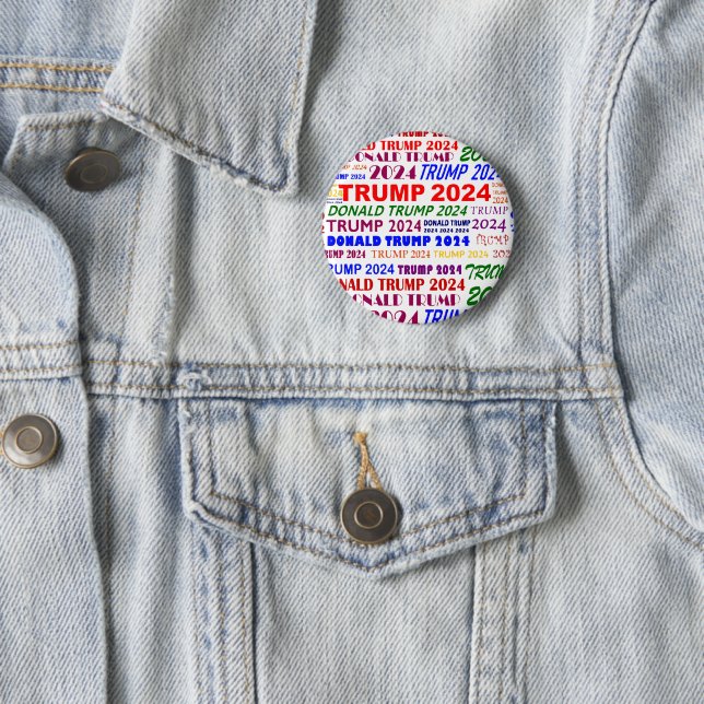 Trump 2024 Multi-Color Medley Button (In Situ)