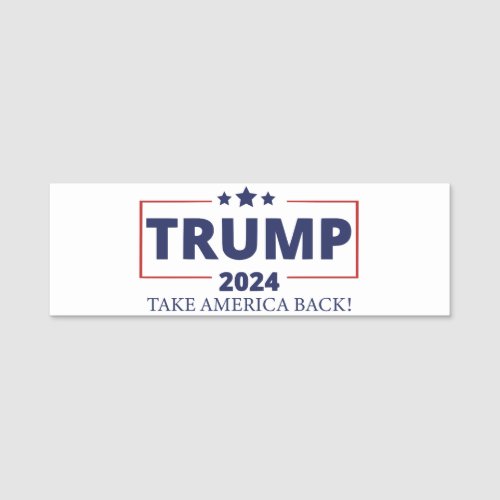 Trump 2024 name tag