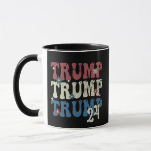 Trump 2024 Patriotic American Flag 4th Of July Mug