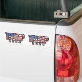 Trump 2024 Patriotic Block Letters Bumper Sticker (On Truck)