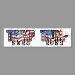 Trump 2024 Patriotic Block Letters Bumper Sticker