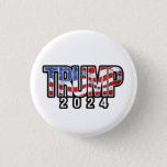 Trump 2024 Patriotic Block Letters Button