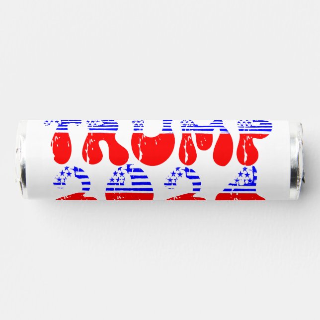 Trump 2024 Patriotic Election Groovy Retro Breath Savers® Mints (Front)
