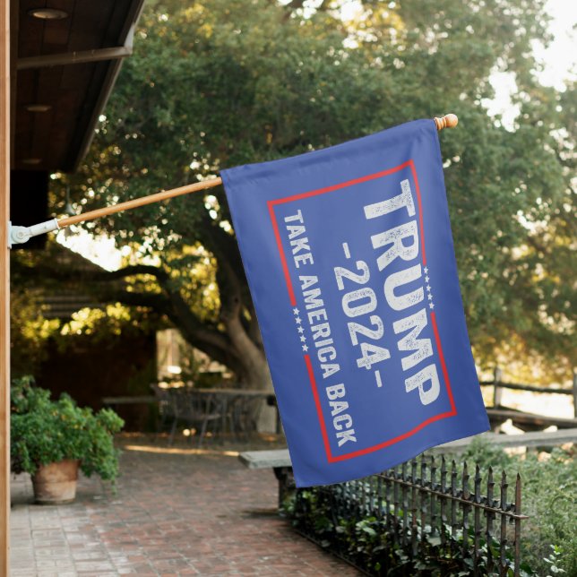 Trump 2024 Patroitic Republican Election Vote   House Flag (In SItu)