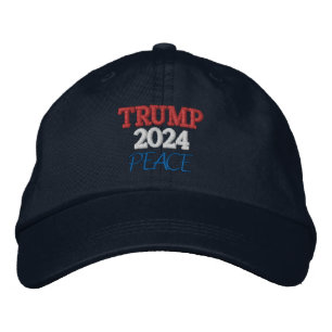 TRUMP 2024 PEACE Alternative Apparel Adjustable Embroidered Baseball Cap