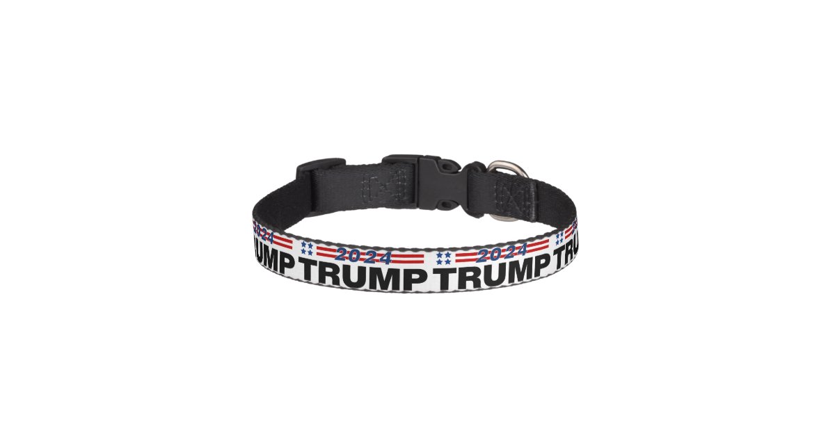 PINK Donald Trump 2024 for President Keep America Great Designer Pet Collar  – Custom Design Dog Collars