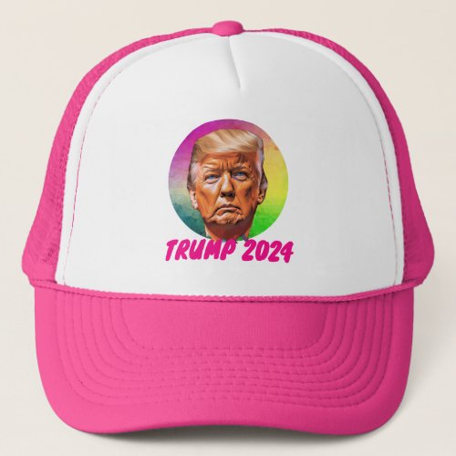Trump 2024 Pink Trucker Hat