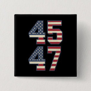 Trump 2024 President 45 47 America USA Vintage Button