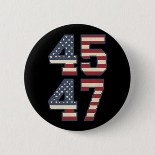Trump 2024 President 45 47 America USA Vintage Button