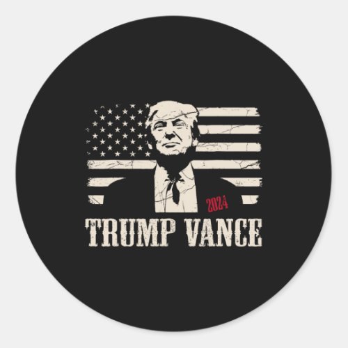 Trump 2024 President Election Trump Vance 2024  Classic Round Sticker