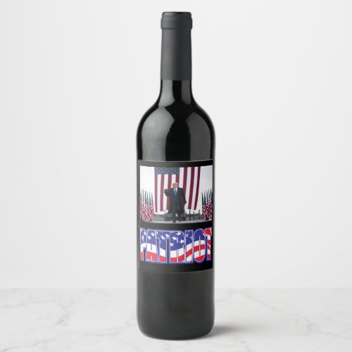 Trump 2024 President Trump Wine Label