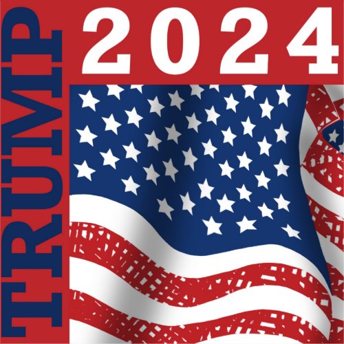 Trump 2024 Presidential Election American Flag Sticker