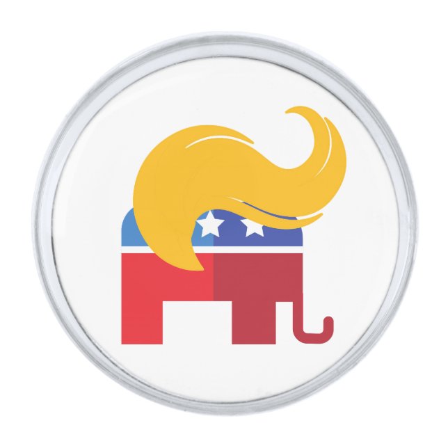 Trump 2024 Presidential Election  Silver Finish Lapel Pin (Front)