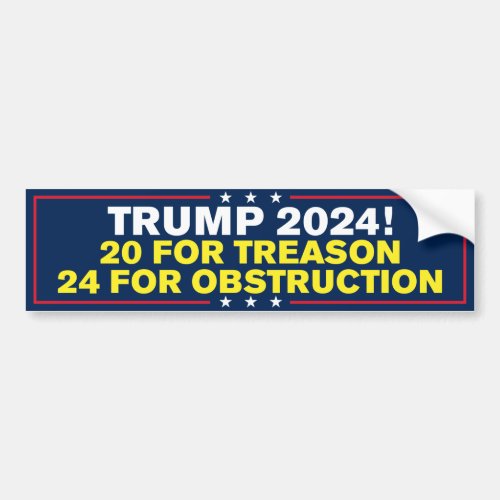 Trump 2024 Prison Treason Anti_Trump Bumper Sticker