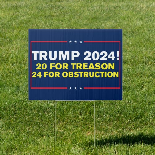 Trump 2024 Prison Treason Anti_Trump Yard Sign