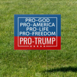 Trump 2024 Pro-God Pro-Life Pro-Freedom Christian Sign
