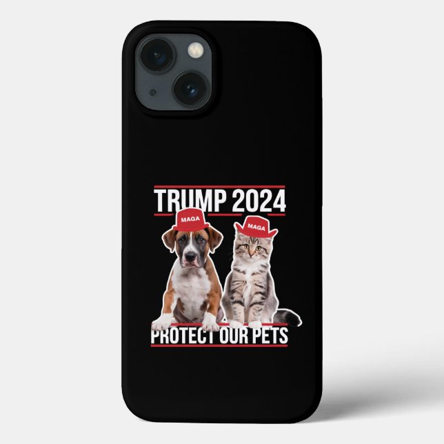 Trump 2024 Protect Our Pets Cat Dogs MAGA Case-Mate iPhone Case (Back)