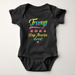 Trump 2024 Rainbow Tie Dye Keep America Great Baby Bodysuit