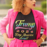 Trump 2024 Rainbow Tie Dye Keep America Great T-Shirt