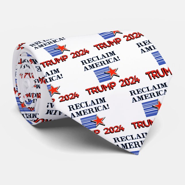 TRUMP 2024 Reclaim America Neck Tie (Rolled)