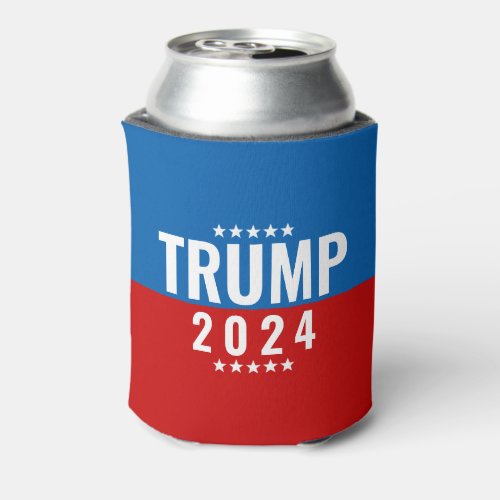 Trump 2024 Red and Blue wStars Can Cooler