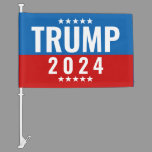 Trump 2024 Red and Blue w/Stars Car Flag