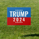 Trump 2024 Red and Blue w/Stars Sign