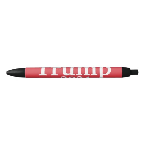 Trump 2024 Red and White Presidential Campaign Black Ink Pen