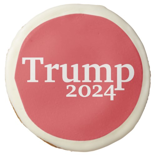 Trump 2024 Red and White Presidential Campaign Sugar Cookie