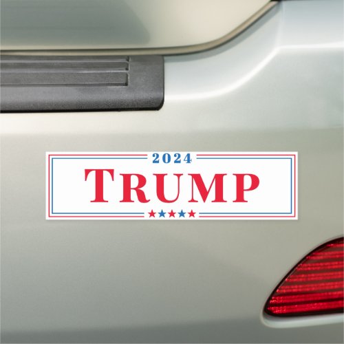 Trump 2024 Red Blue White US Presidential Election Car Magnet
