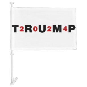 Trump 2024 Red Car Flag