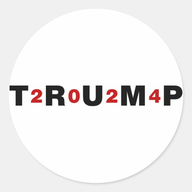 Trump 2024 Red Classic Round Sticker (Front)