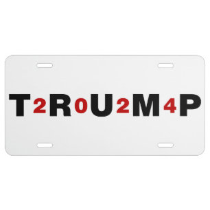 Trump 2024 Red License Plate